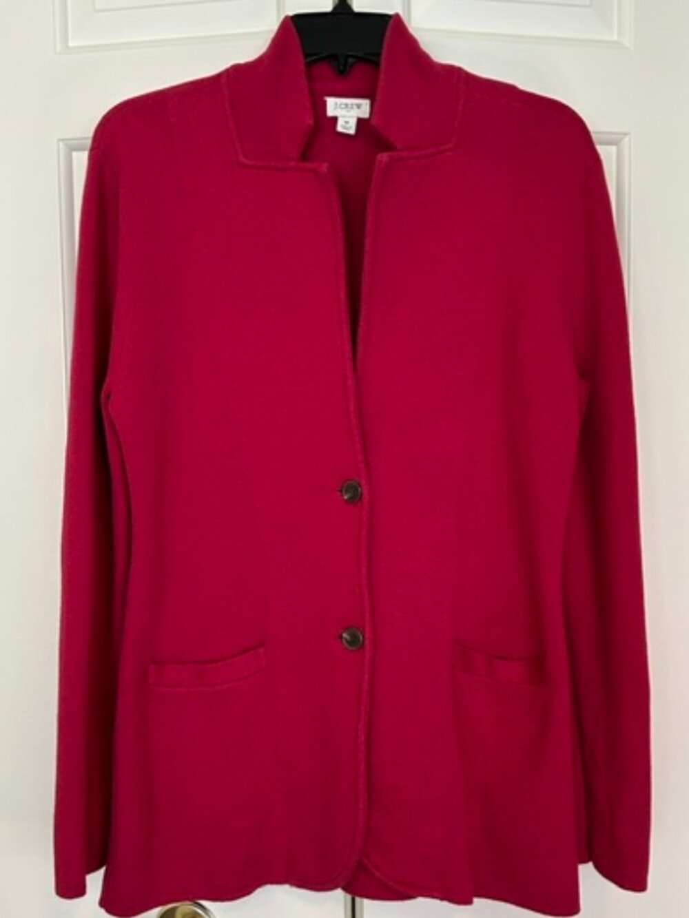 J. Crew Re-Imagined Heavy Cotton Knit Two Button Sweater Blazer Medium